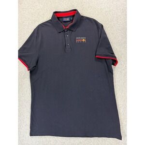 Red Bull Aston Martin Racing Short Sleeve Cotton Polo Shirt (Men's 2XL) Blue